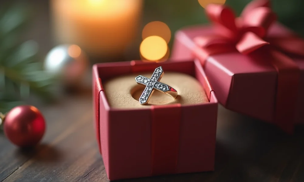 bague croix cadeau